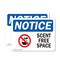 Signmission Scent Free Space Sign With Symbol, 10 in W x Rectangle, Vinyl Decal OS-2PACK-NS-D-710-L-18249 - alternate 1